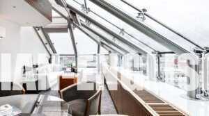 Rooftop lounge with Moscow city views at the elegant Ararat Park Hotel (formerly Ararat Park Hyatt)